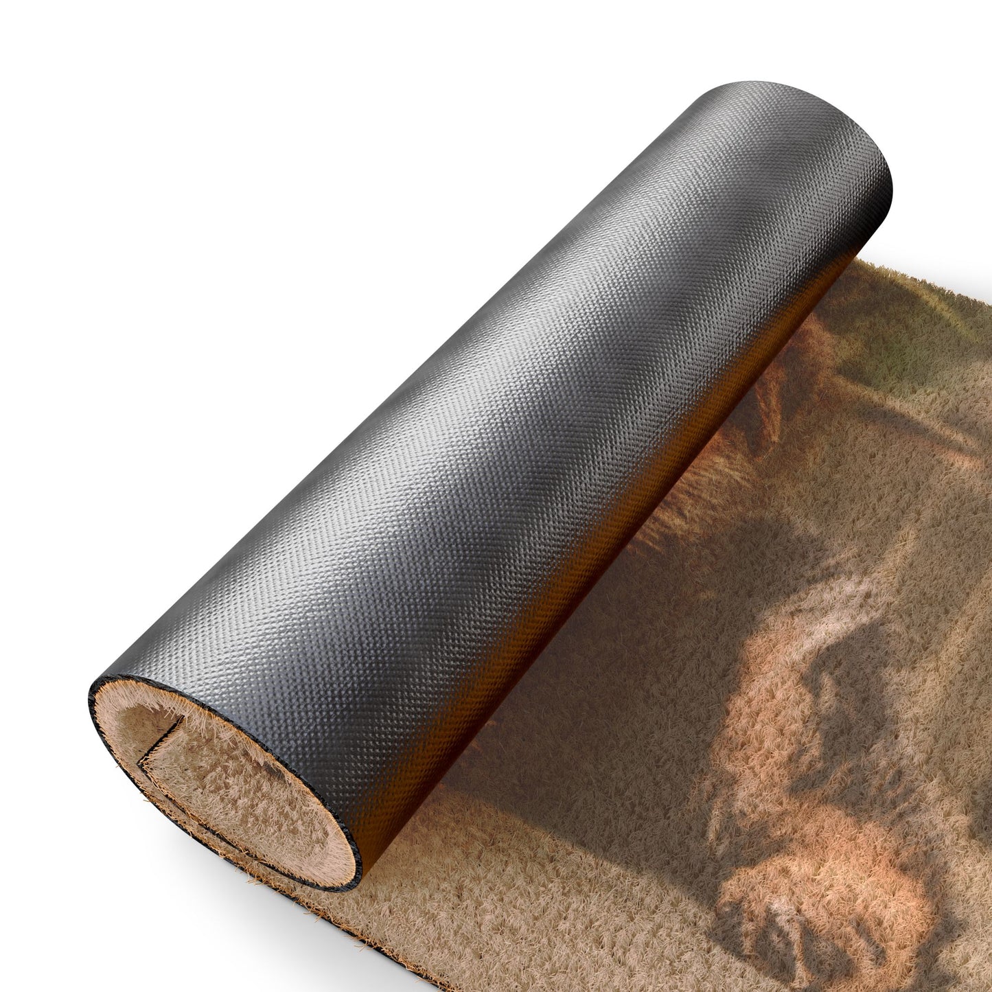 Dog Lovers Doormat Featuring a Cute German Shepherd Puppy With Floppy Ears Sitting on the Floor