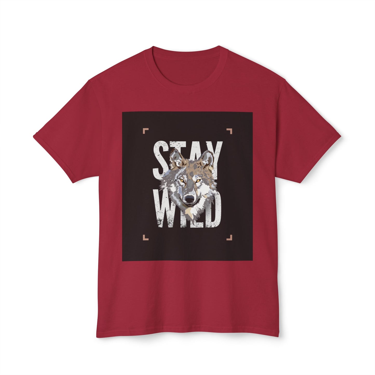 Wild Spirit Cotton T-shirt - Stay Wild Wolf T-Shirt, Nature Lover Gift, Eco-Friendly Fashion, Animal Enthusiast Tee, Adventure Wear
