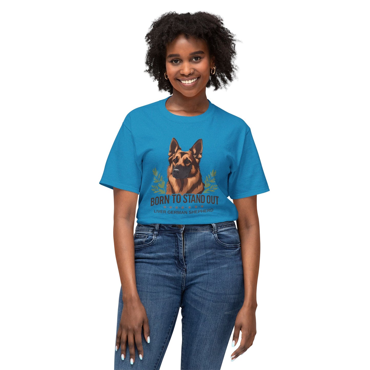 Born to Stand Out Unisex Dog Lover T-Shirt, Liver German Shepherd Shirt, Pet Owner Gift, Animal Lover Apparel, Birthday Gift Idea, Summer Style
