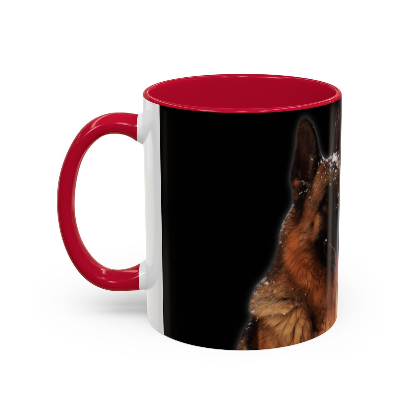 Ceramic Dog Lover Mug With Photo of German Shepherd and Quote - They Never Judge Us