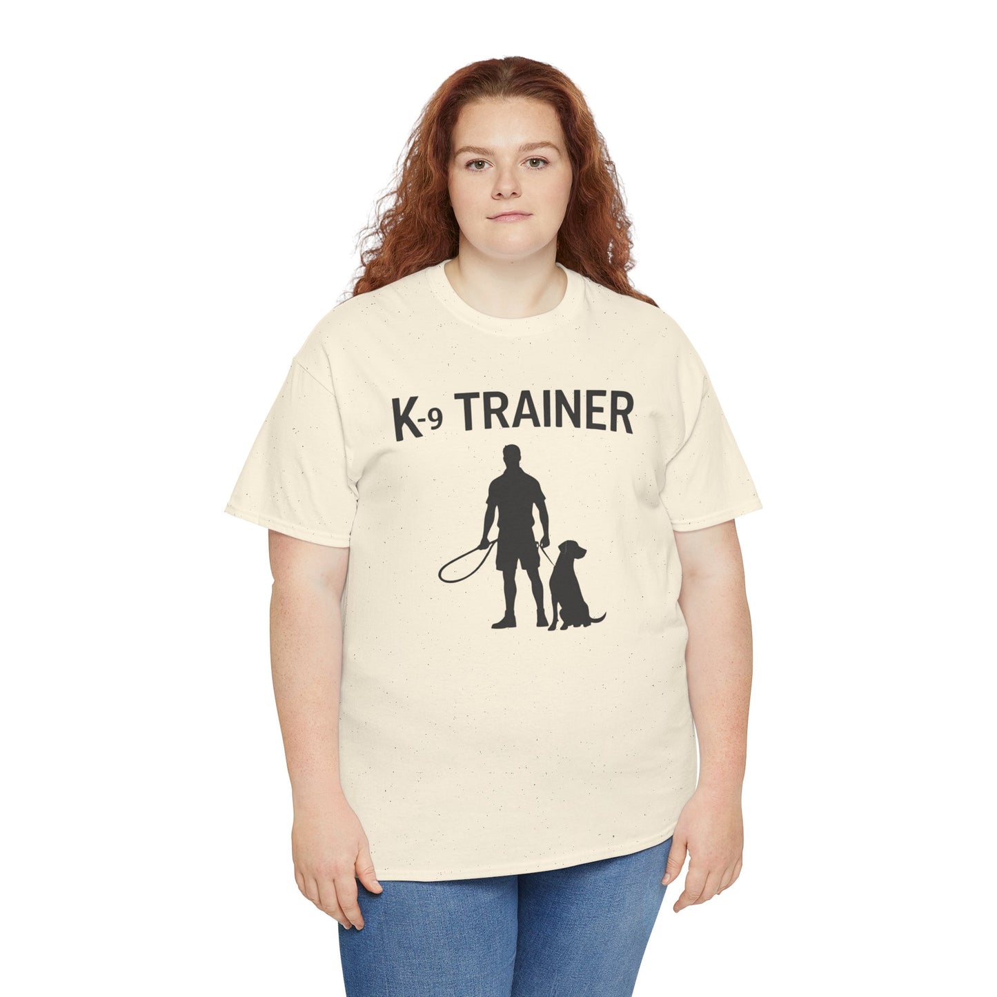 K-9 Trainer  Heavy Cotton T-Shirt, Dog Owner Gift, Police Dog Shirt, Animal Enthusiast Apparel, Casual Style Tee