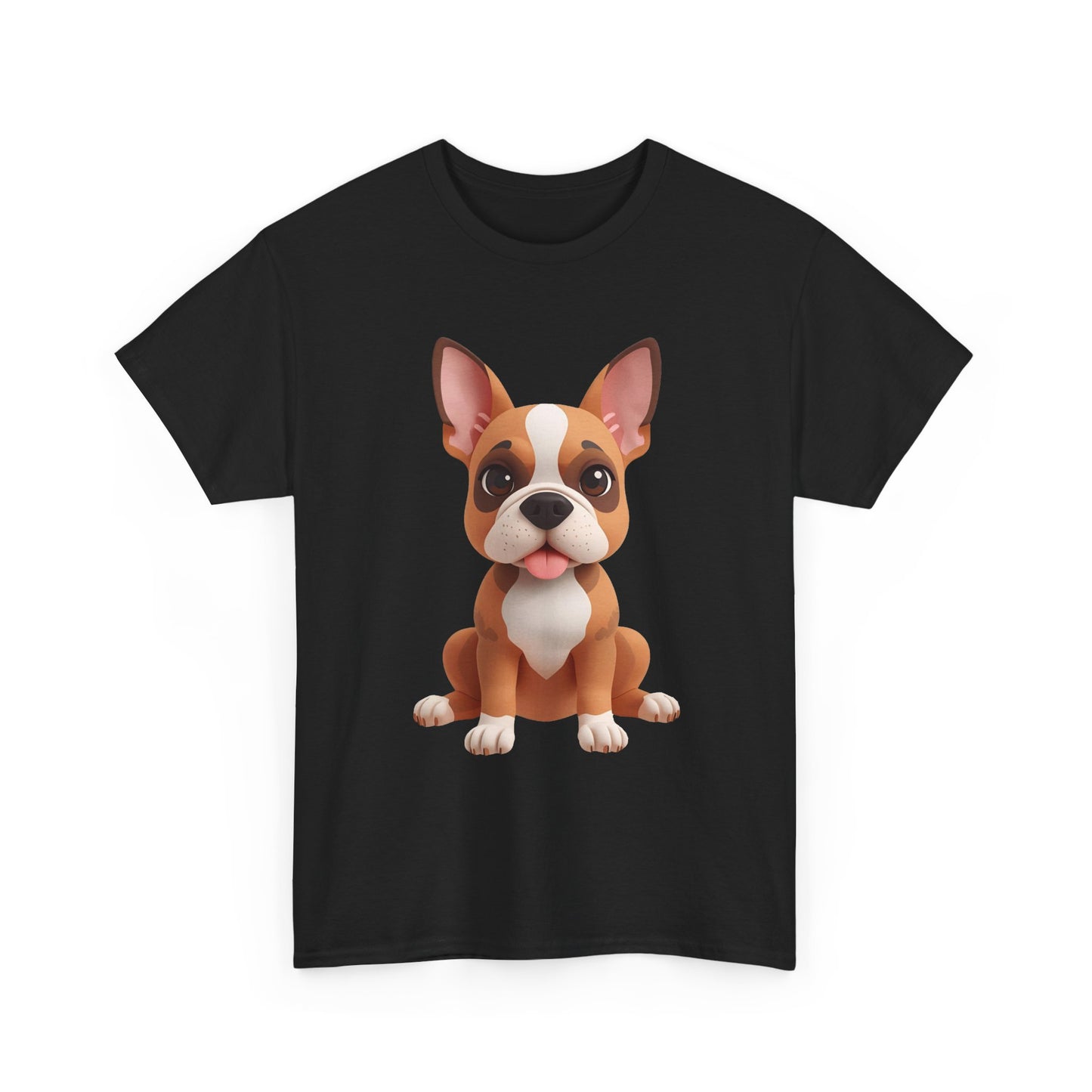 Cute 3D French Bulldog T-Shirt Unisex Heavy Cotton Tee, Dog Lover Gift