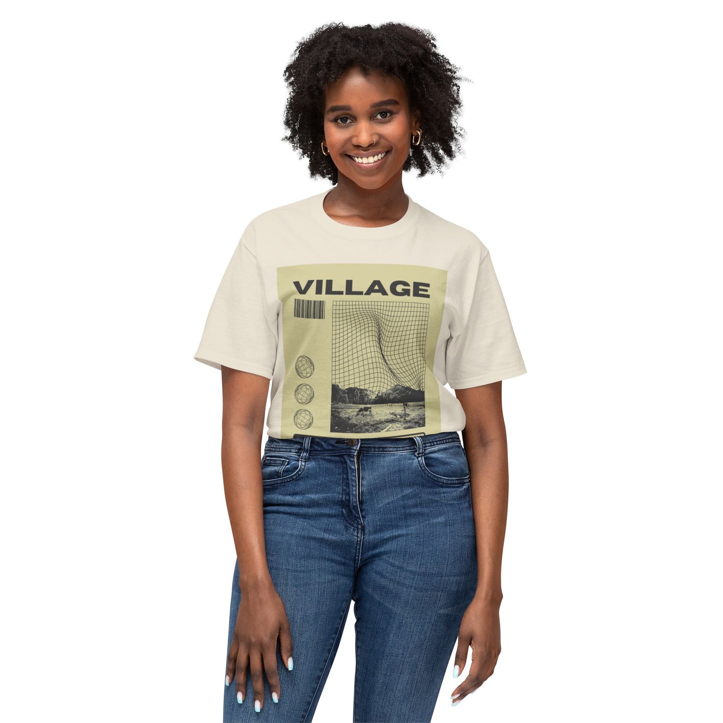 Retro Village Graphic Unisex T-Shirt | Casual Wear, Vintage Style, Gift for Travel Lovers, Graphic Tee, Statement Shirt