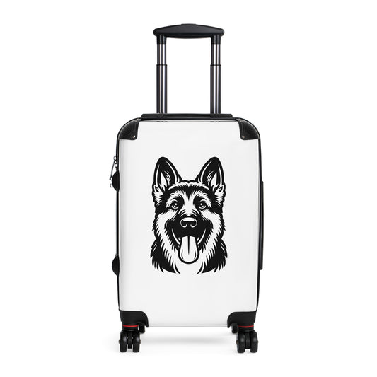 Dog Lover's Rolling Suitcase with German Shepherd Design