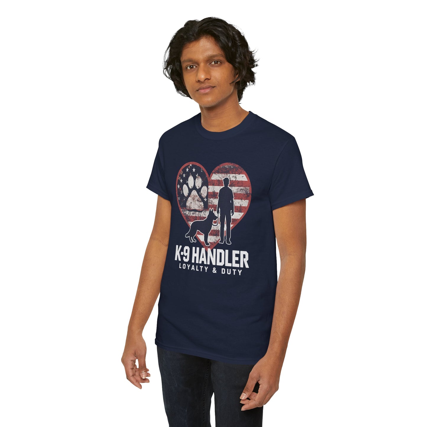 K-9 Handler Heart Tee | Loyalty & Duty T-Shirt | Dog Lover Gift, Police Support Shirt