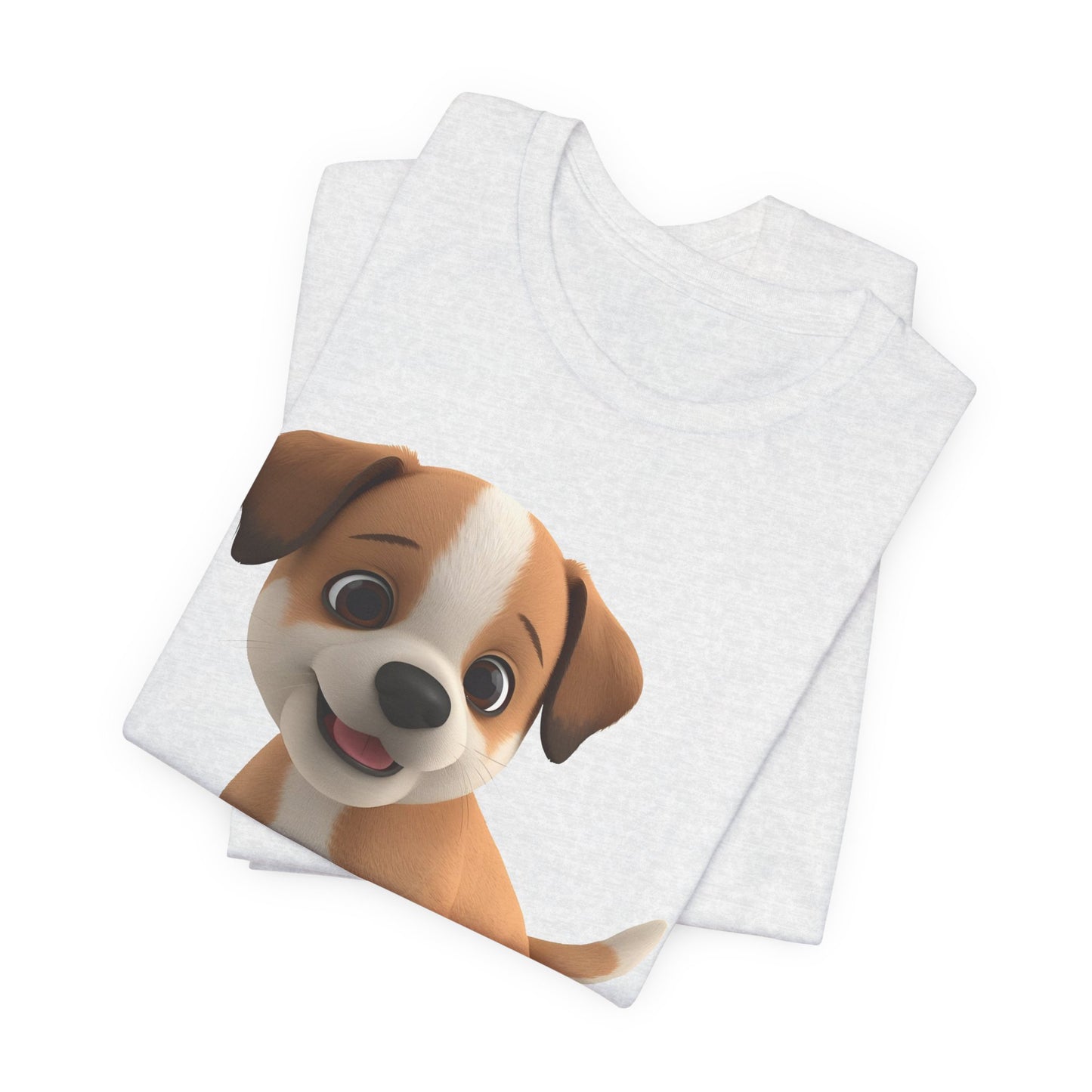 Cute Dog 3D Graphic Tee, Fun Animal Shirt, Dog Lover Gift, Playful Fashion Statement
