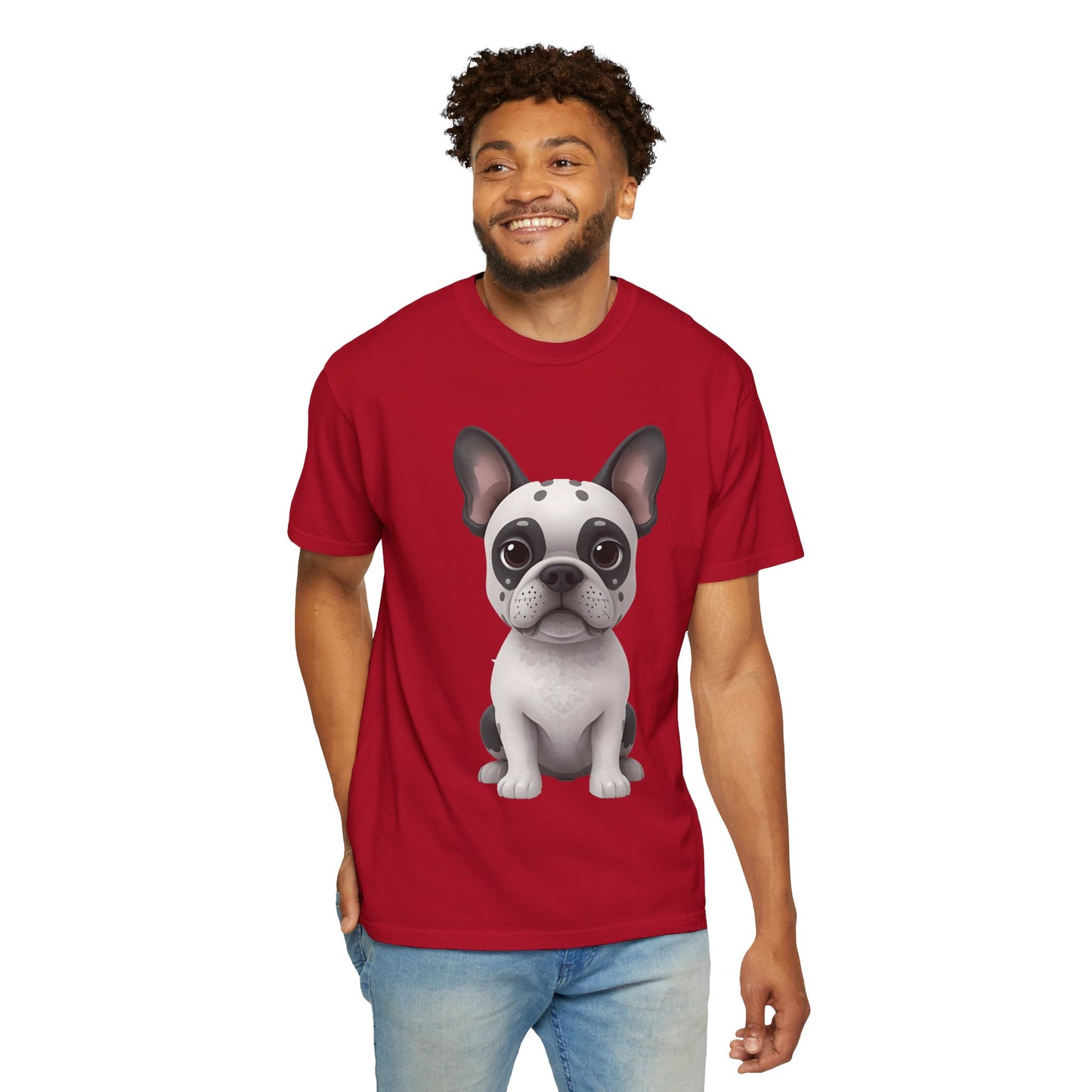 Cute 3D Design French Bulldog Unisex T-shirt, Animal Lover Gift