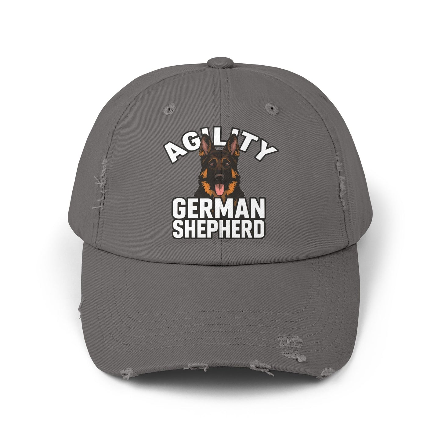 German Shepherd Agility Cap, Distressed Unisex Baseball Hat, Dog Lover Gift, Pet Training Accessory, Outdoor Sports Apparel