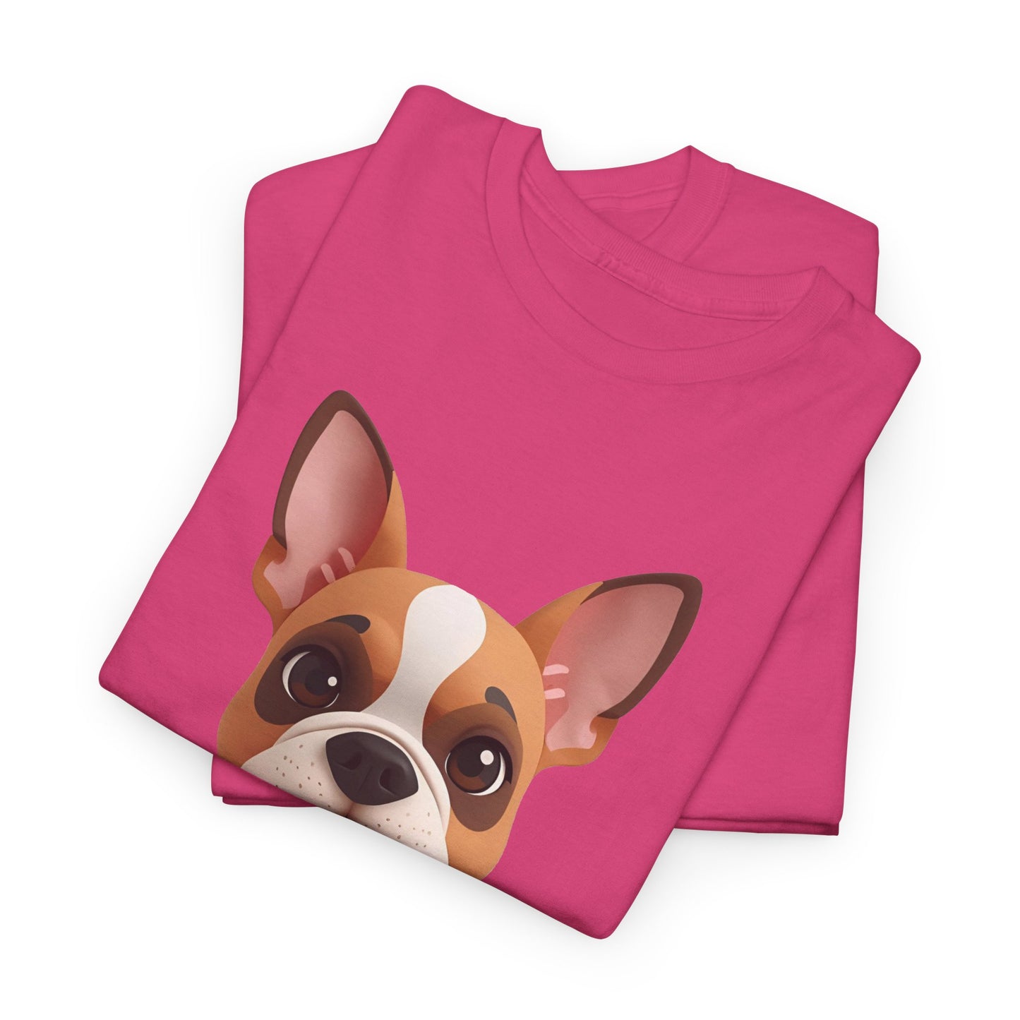 Cute 3D French Bulldog T-Shirt Unisex Heavy Cotton Tee, Dog Lover Gift
