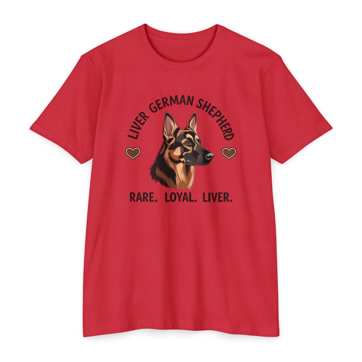 Liver German Shepherd T-Shirt - Rare Loyal Liver, Dog Lover Gift, Unisex Pet Tee, Animal Lover Apparel, Perfect for Birthdays and Dog Shows