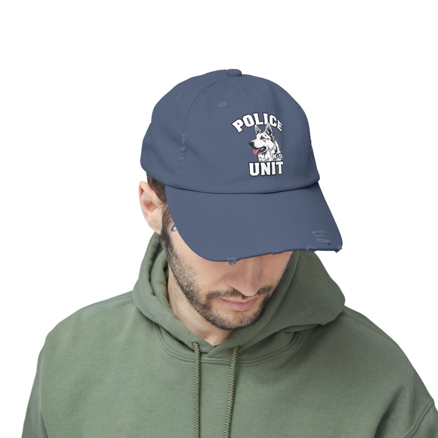German Shepherd K-9 Police Unit Distressed Cap | Unisex Vintage Hat for Dog Lovers & Police Supporters