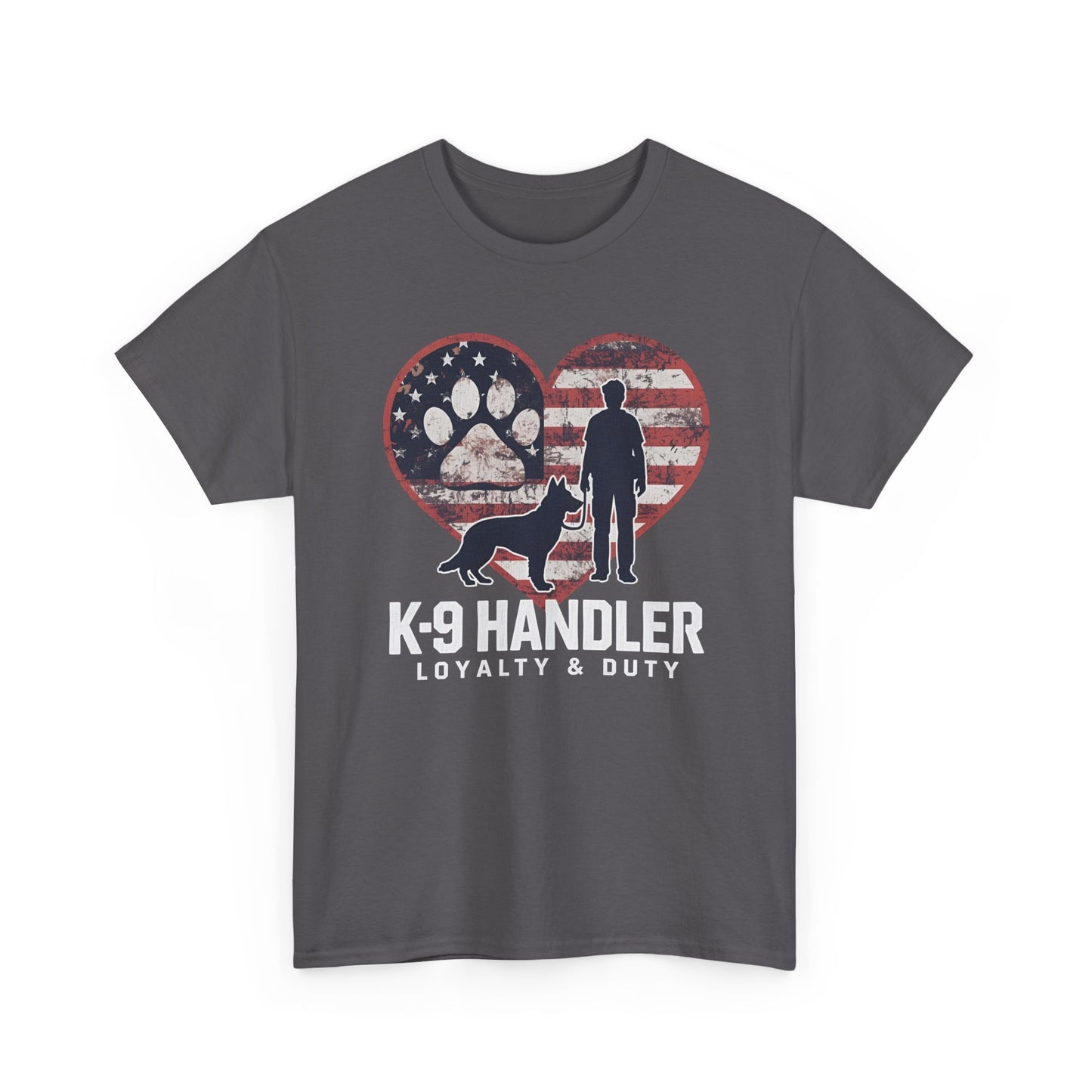 K-9 Handler Heart Tee | Loyalty & Duty T-Shirt | Dog Lover Gift, Police Support Shirt