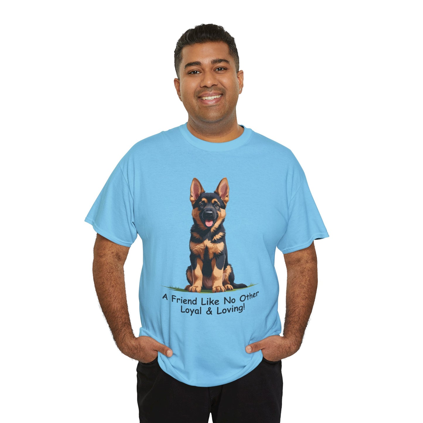 Adorable German Shepherd Puppy Lover Tee: A Friend Like No Other, Dog Owner Gift, Dog Mom Shirt, Gifts for Animal Lovers, Unisex Cotton T-shirt