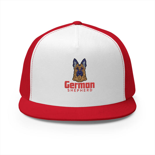 German Shepherd Embroidered 5 Panel Trucker Cap - Perfect Gift for Dog Lovers
