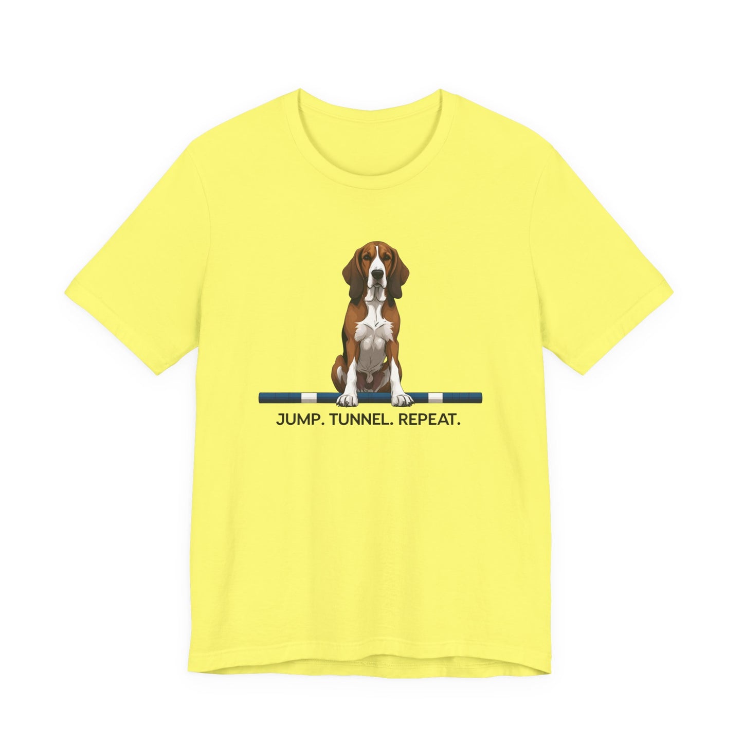 Dog Agility Tee, Fun Pet Lover Shirt, Jump Tunnel Repeat T-Shirt, Dog Enthusiast Apparel, Gift for Dog Owners