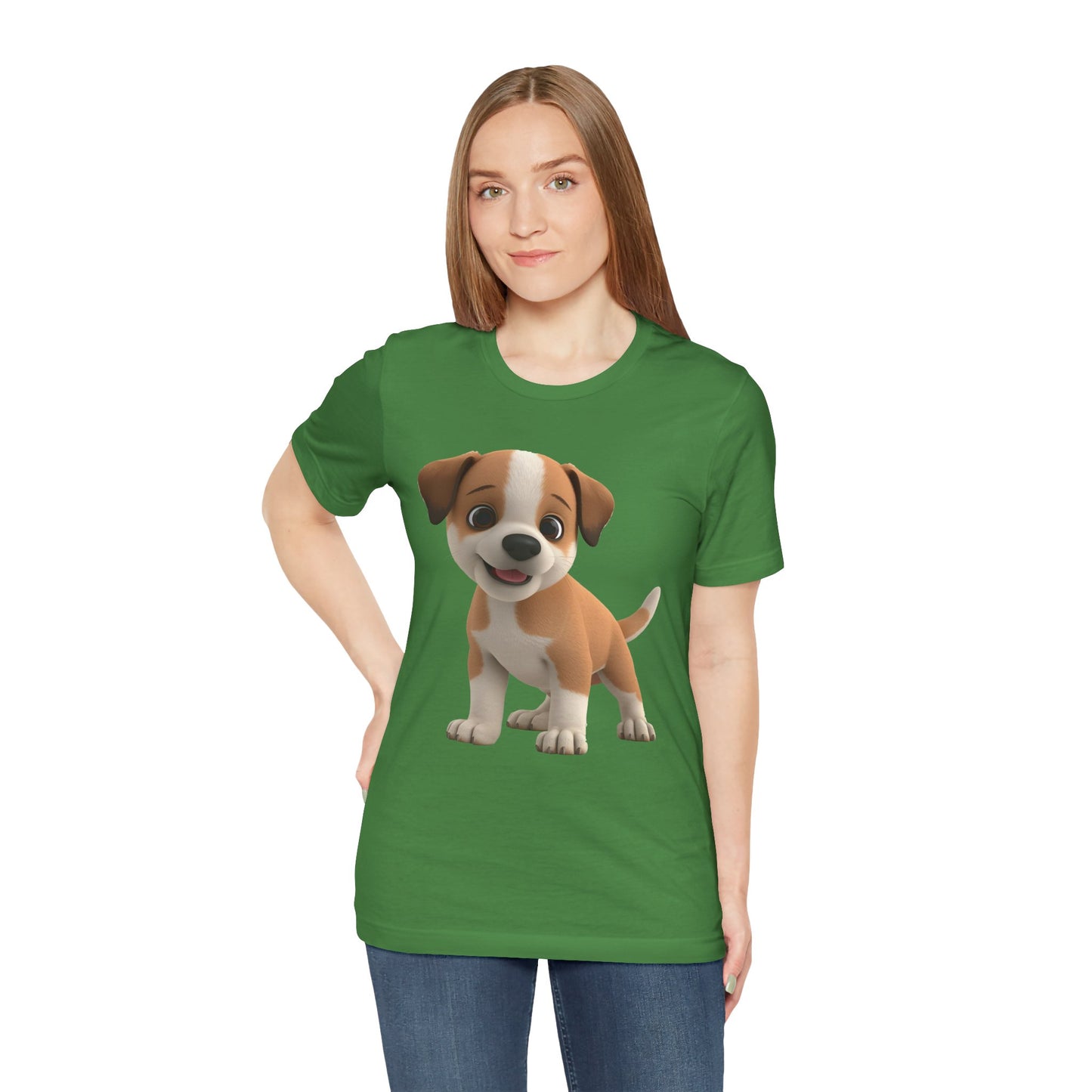 Cute Dog 3D Graphic Tee, Fun Animal Shirt, Dog Lover Gift, Playful Fashion Statement