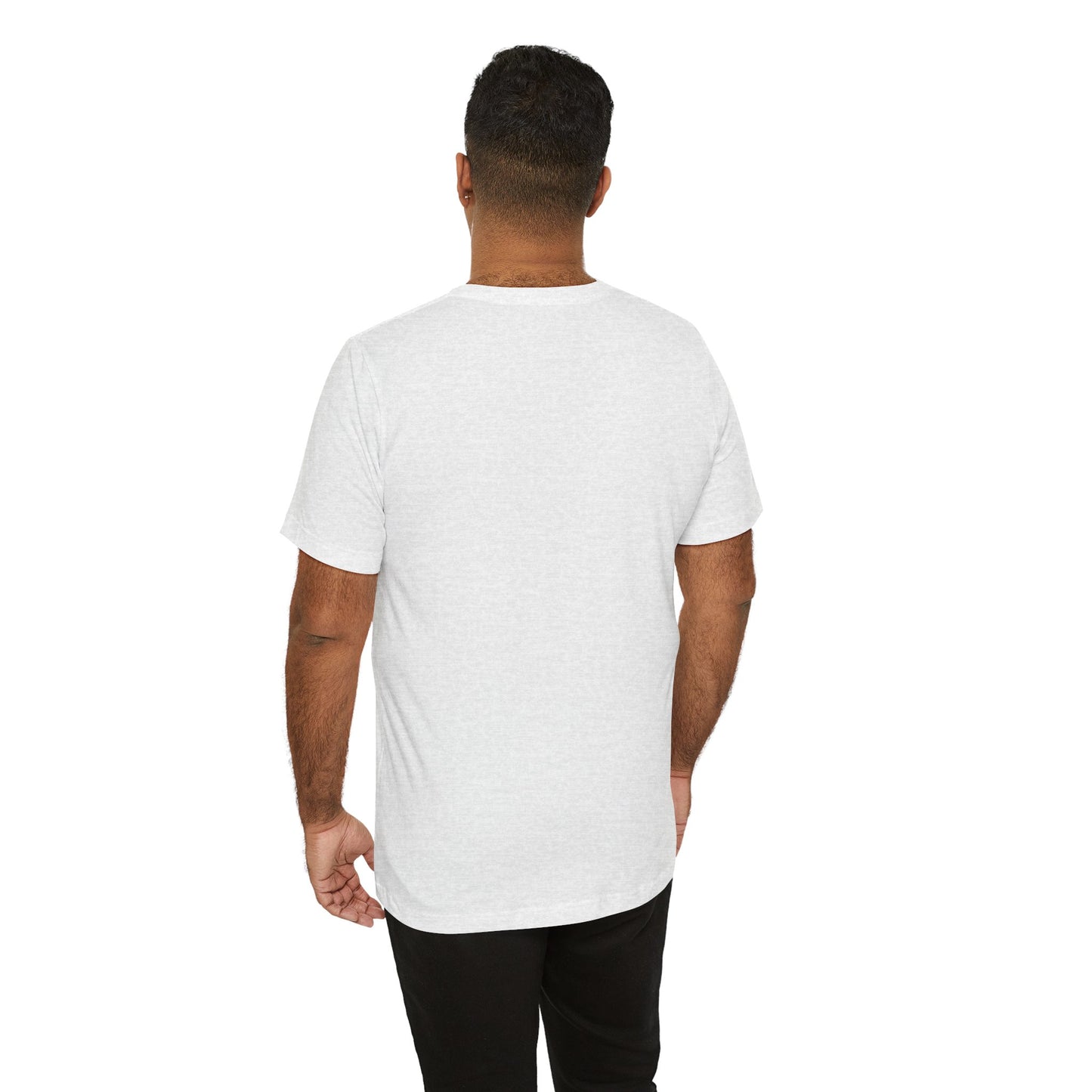 German Shepherd Trainer Tee - Black and White Design of Man Holding a German Shepherd