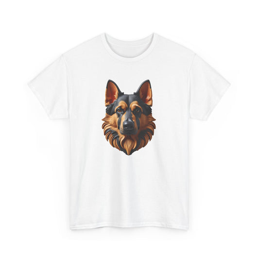 German Shepherd Lover Tee With 3D Design, Unisex Cotton Shirt, Dog T-Shirt, Pet Lovers Gift, Animal Enthusiast Apparel