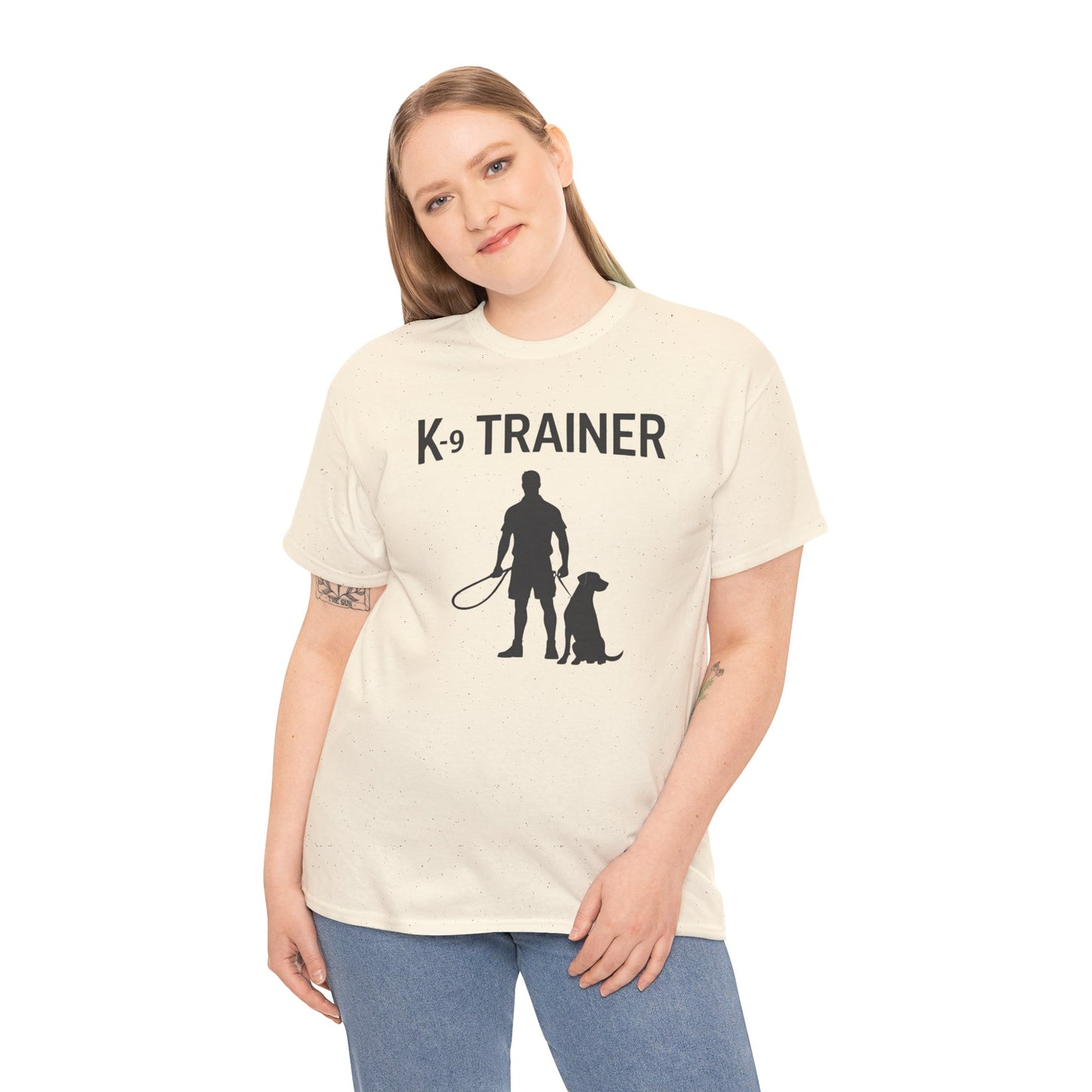 K-9 Trainer  Heavy Cotton T-Shirt, Dog Owner Gift, Police Dog Shirt, Animal Enthusiast Apparel, Casual Style Tee