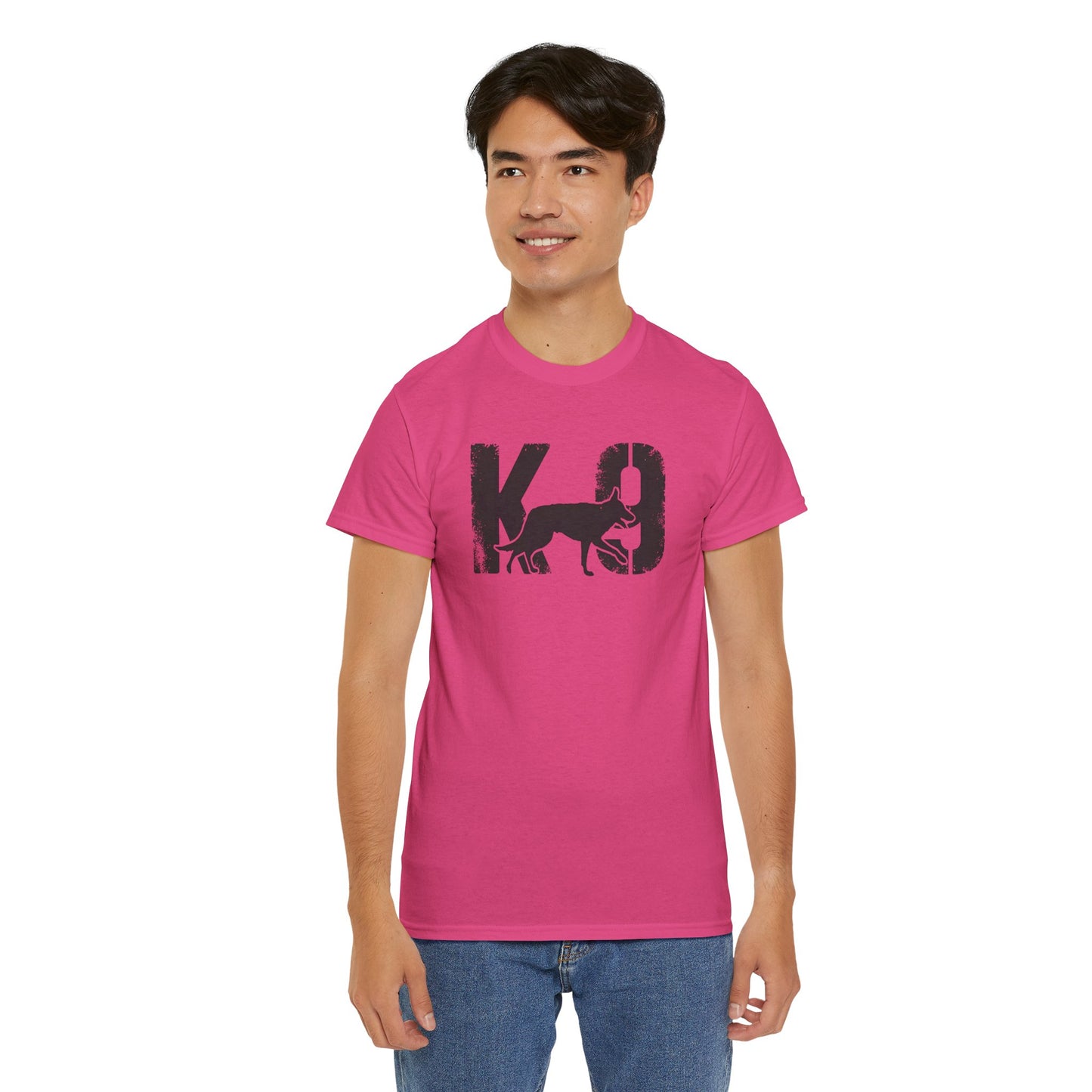 K-9 Dog Lover's Unisex Heavy Cotton Tee | T-Shirt for K-9 Handler | Dog Between K and 9 Design