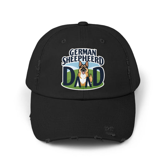 German Shepherd Dad Distressed Cap | Unisex Pet Lover Hat