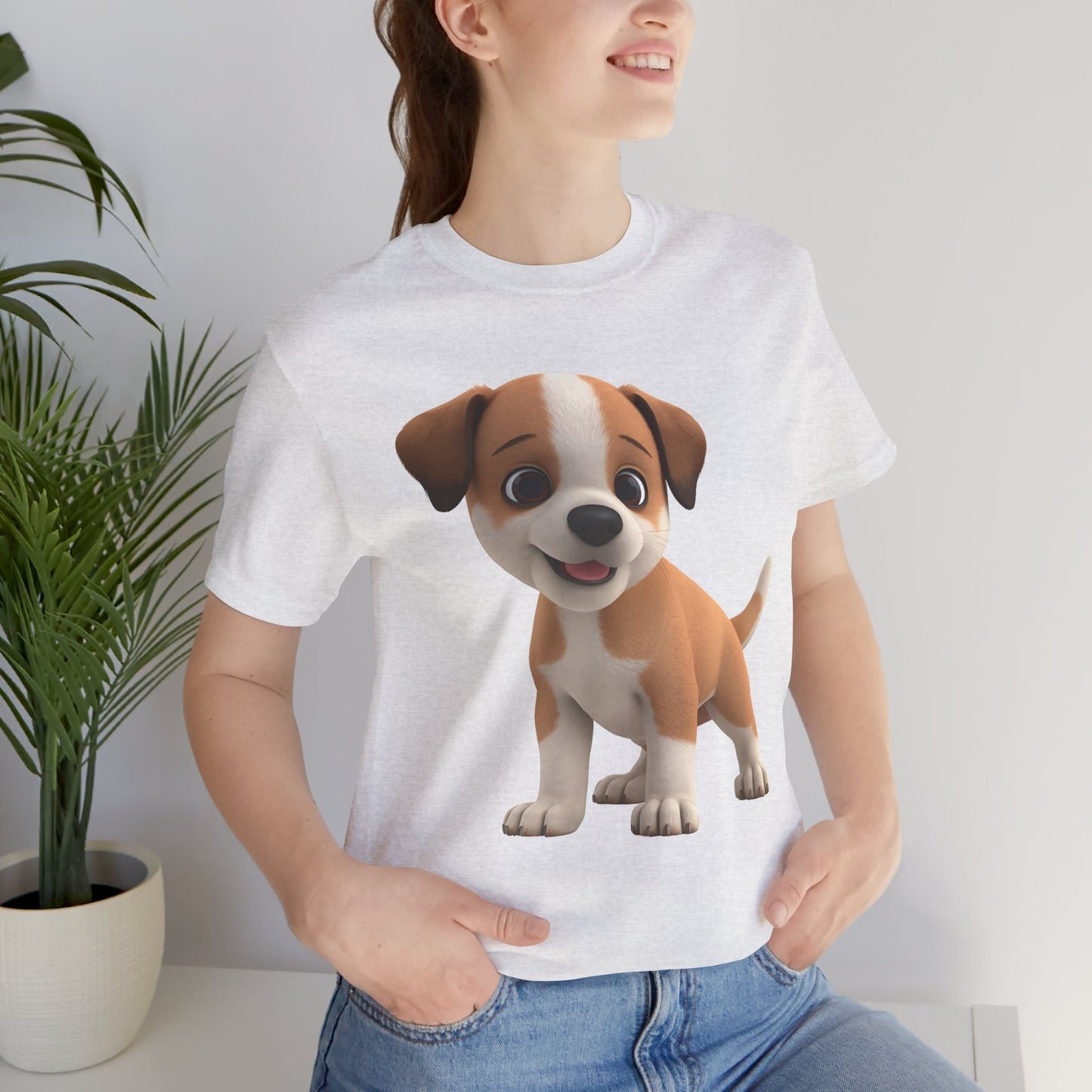 Cute Dog 3D Graphic Tee, Fun Animal Shirt, Dog Lover Gift, Playful Fashion Statement