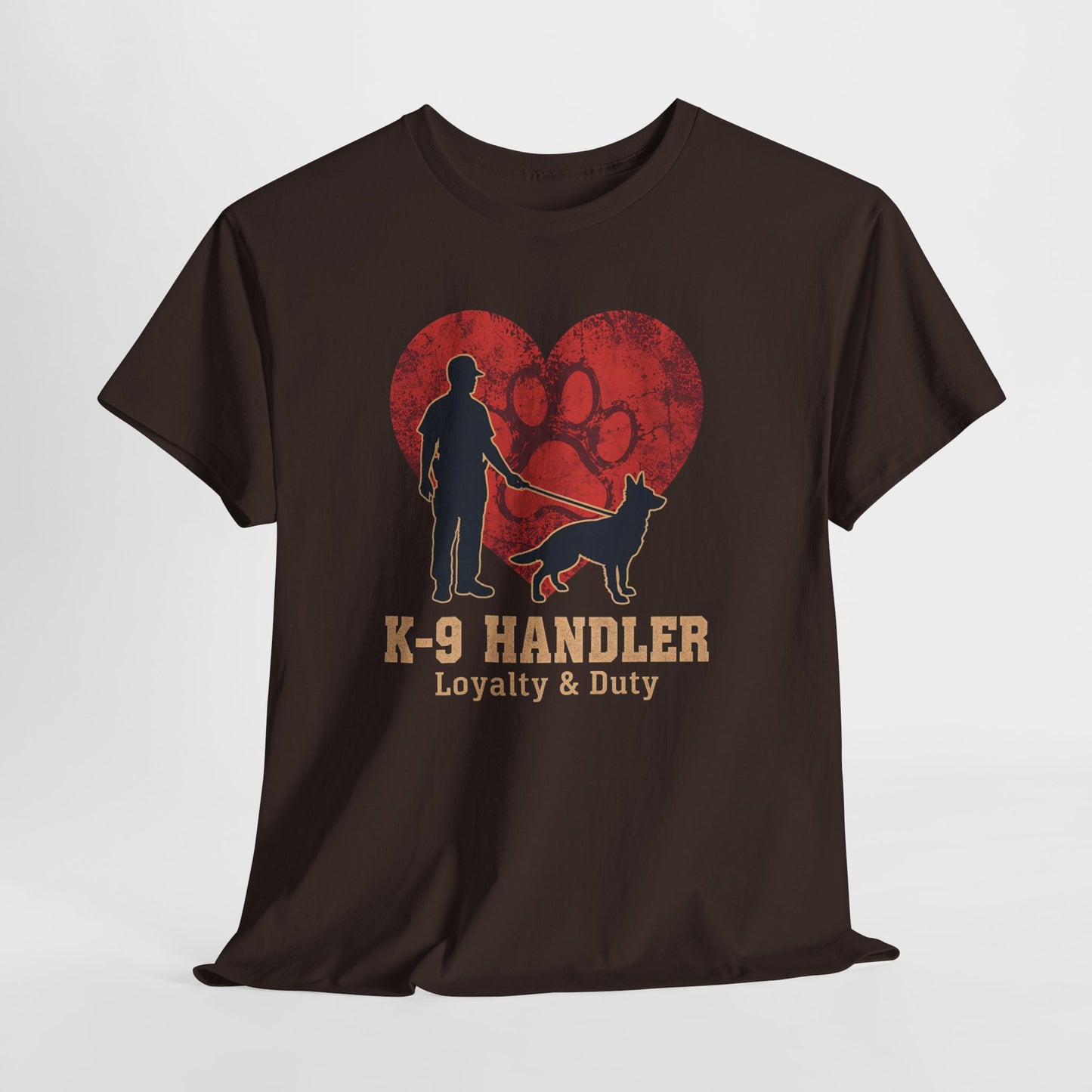 K-9 Handler Heart Tee - Loyalty & Duty, Dog Lover Gift, Pet Owner Apparel