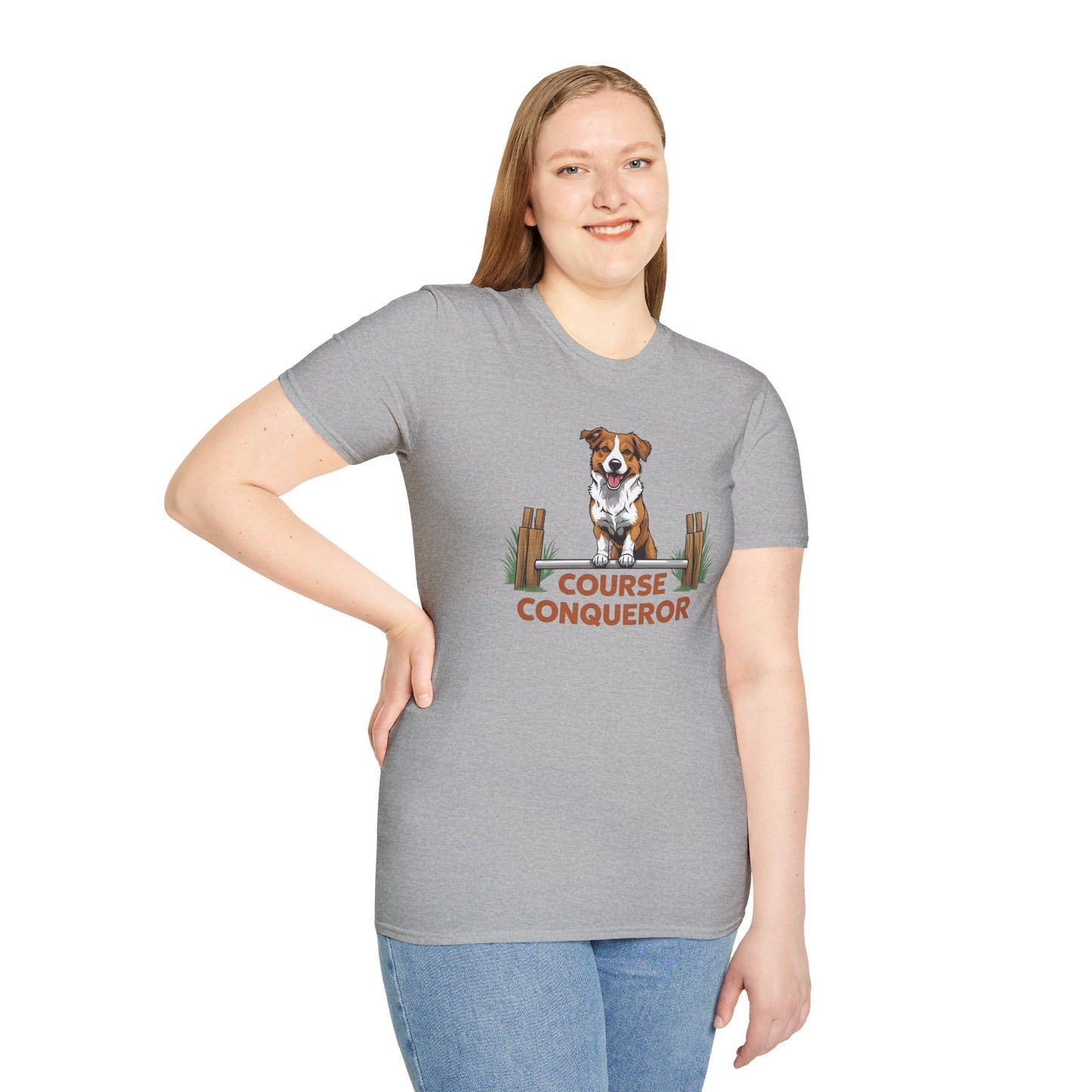 Course Conqueror Dog Training Shirt | Dog Owner Gift, Casual Wear, Funny Pet Apparel, Canine Enthusiast Top