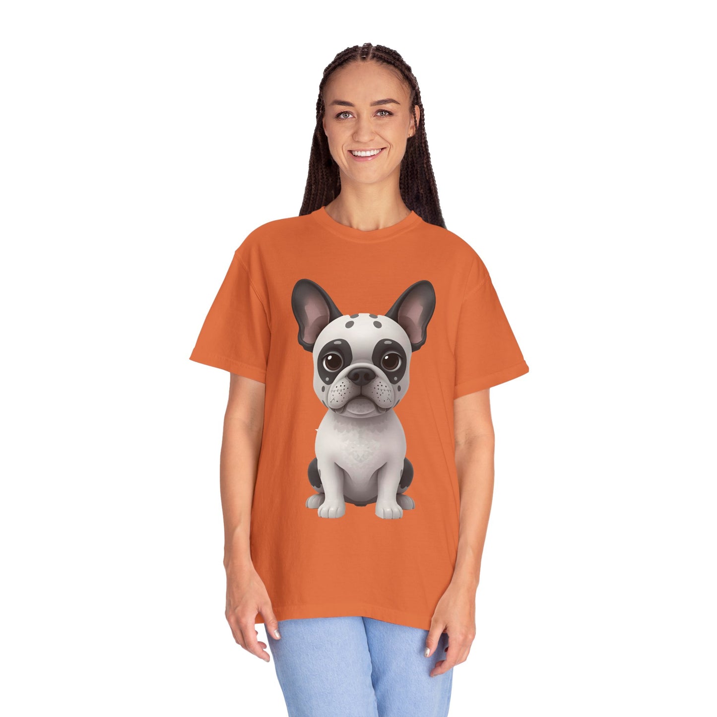 Cute 3D Design French Bulldog Unisex T-shirt, Animal Lover Gift