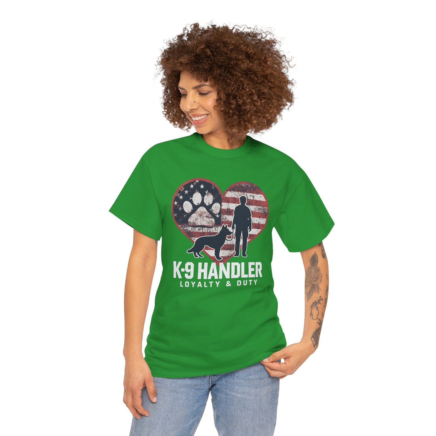 K-9 Handler Heart Tee | Loyalty & Duty T-Shirt | Dog Lover Gift, Police Support Shirt