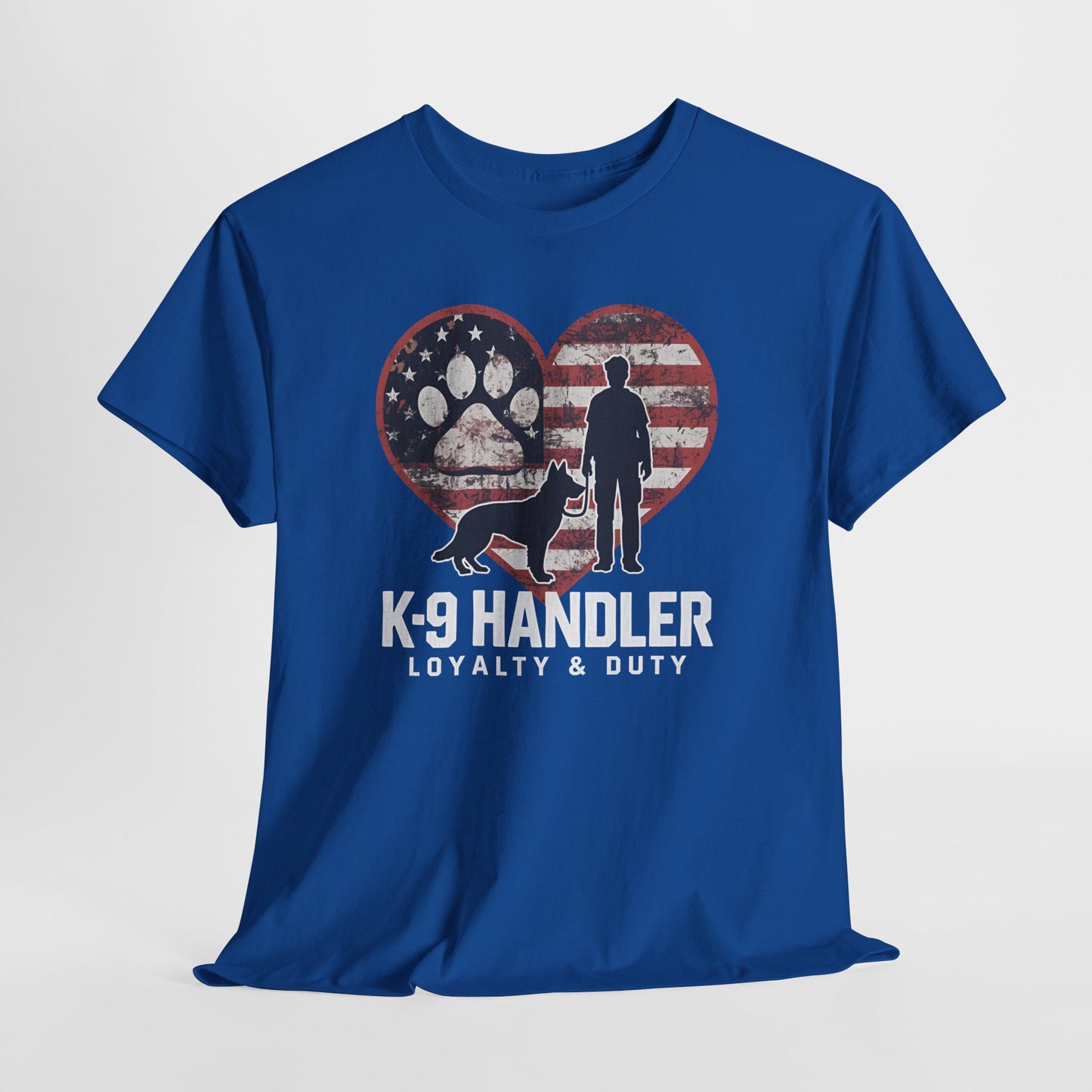 K-9 Handler Heart Tee | Loyalty & Duty T-Shirt | Dog Lover Gift, Police Support Shirt