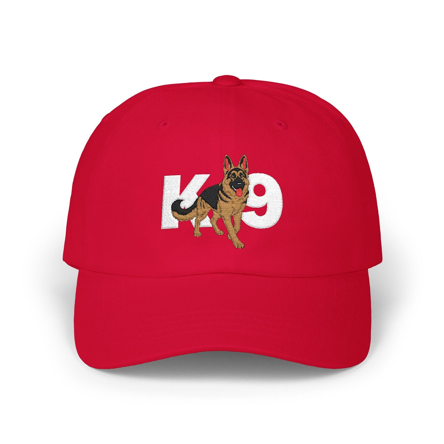 Classic Embroidered K9 Dad Cap Featuring German Shepherd | Dog Lover's Hat, Pet Owner Gift, Adjustable Baseball Cap