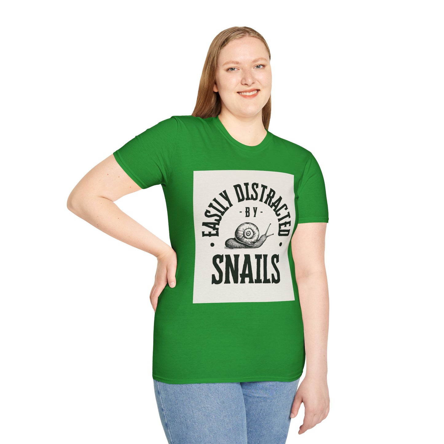 Easily Distracted by Snails Vintage T-Shirt, Funny Snail Tee, Gift for Nature Lovers, Humorous Graphic Shirt, Cute Casual Wear