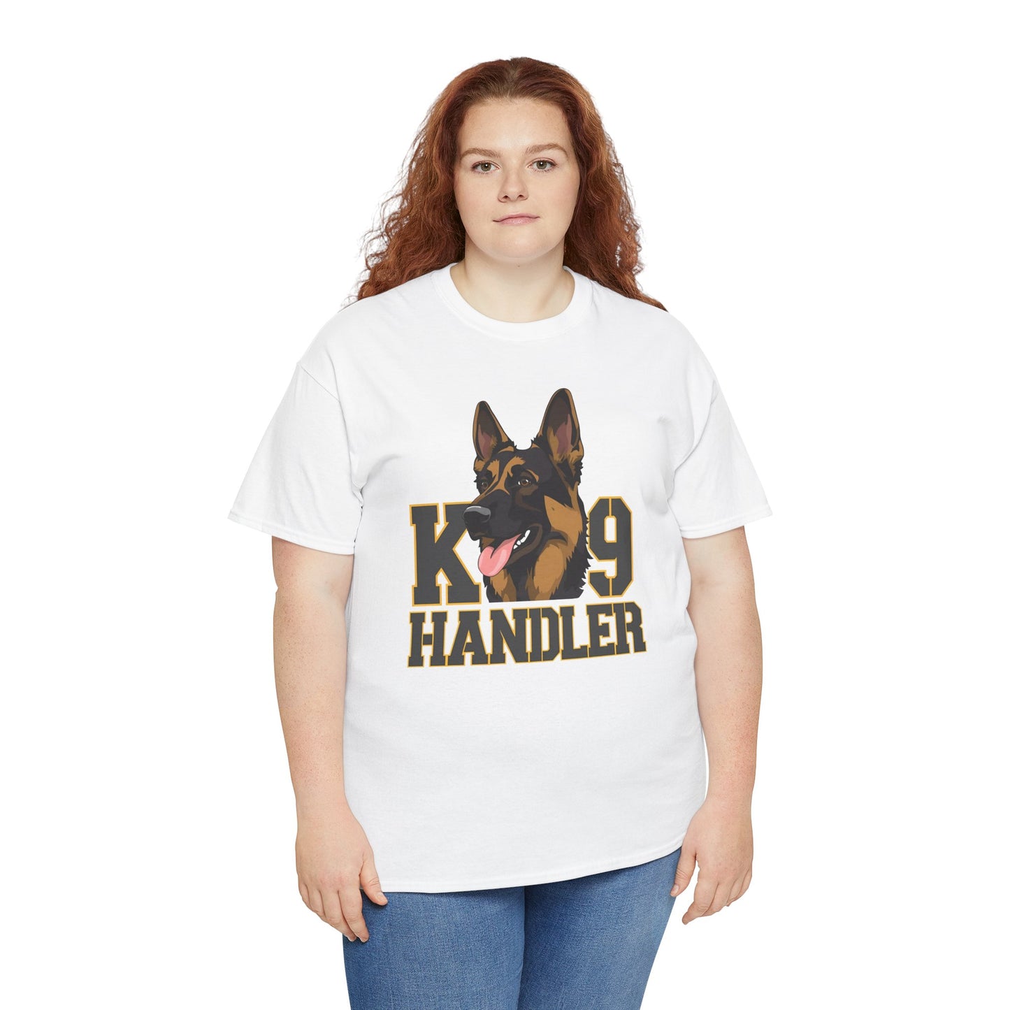 German Shepherd K9 Handler Tee, Perfect for Dog Lovers, Gift for Pet Owners, Unisex Cotton T-Shirt