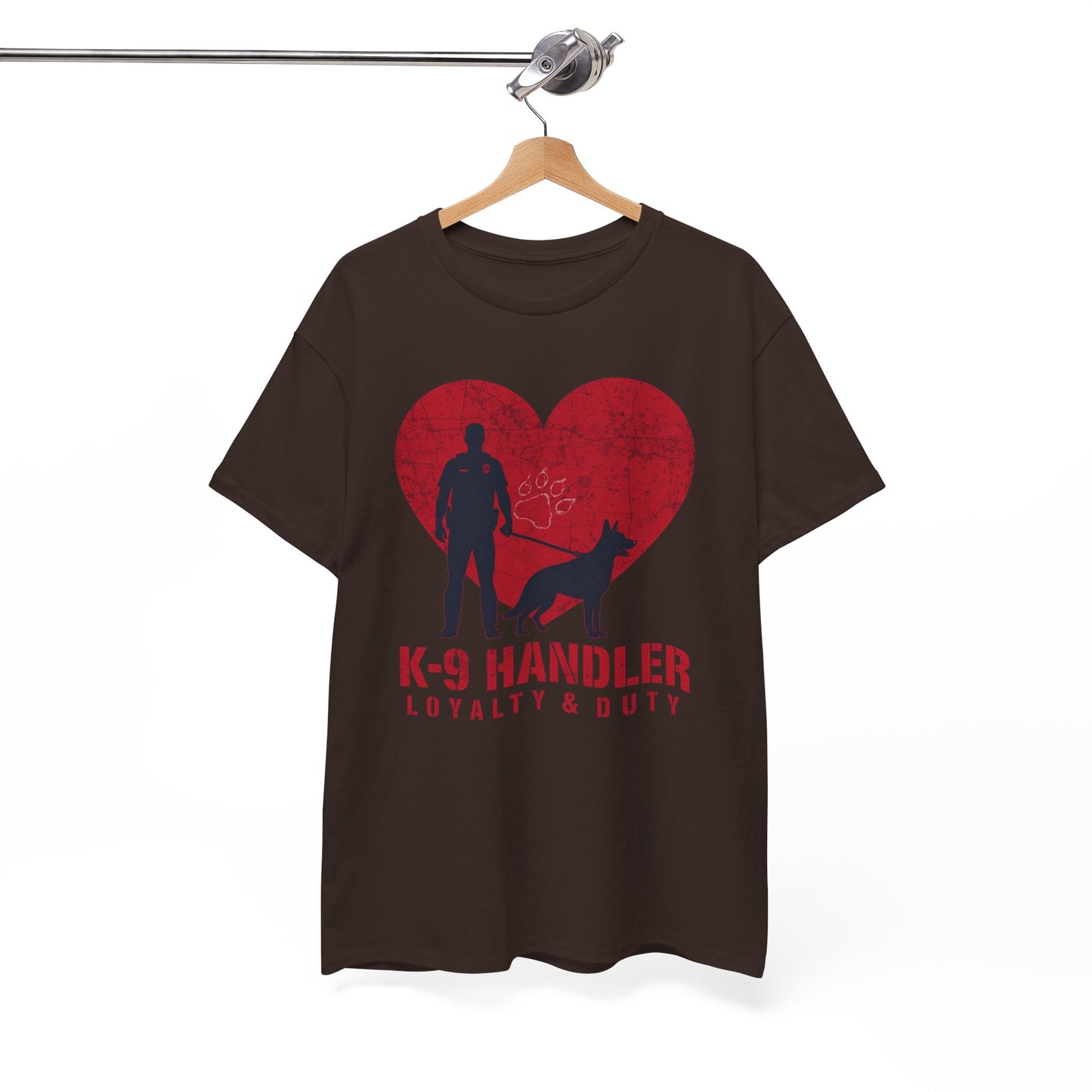 K-9 Handler Heavy Cotton Tee - Loyalty & Duty Shirt, Dog Lover Gift