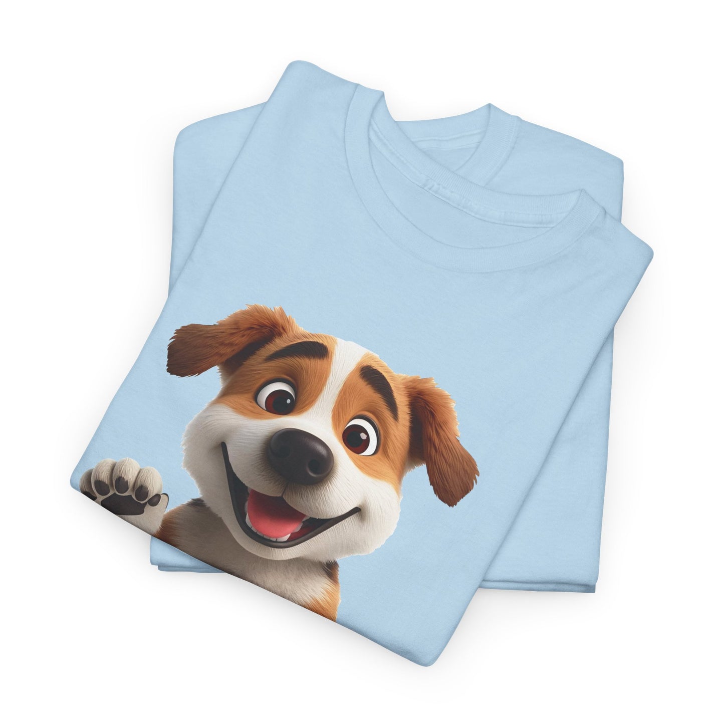 Cute Dog 3D Graphic Tee, Unisex Heavy Cotton T-Shirt, Dog Lover Gift, Fun Casual Wear