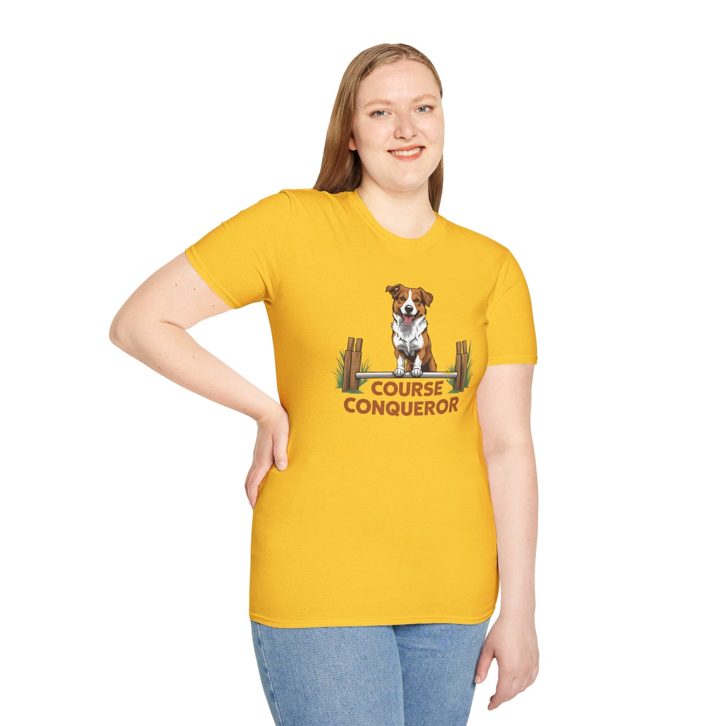 Course Conqueror Dog Training Shirt | Dog Owner Gift, Casual Wear, Funny Pet Apparel, Canine Enthusiast Top