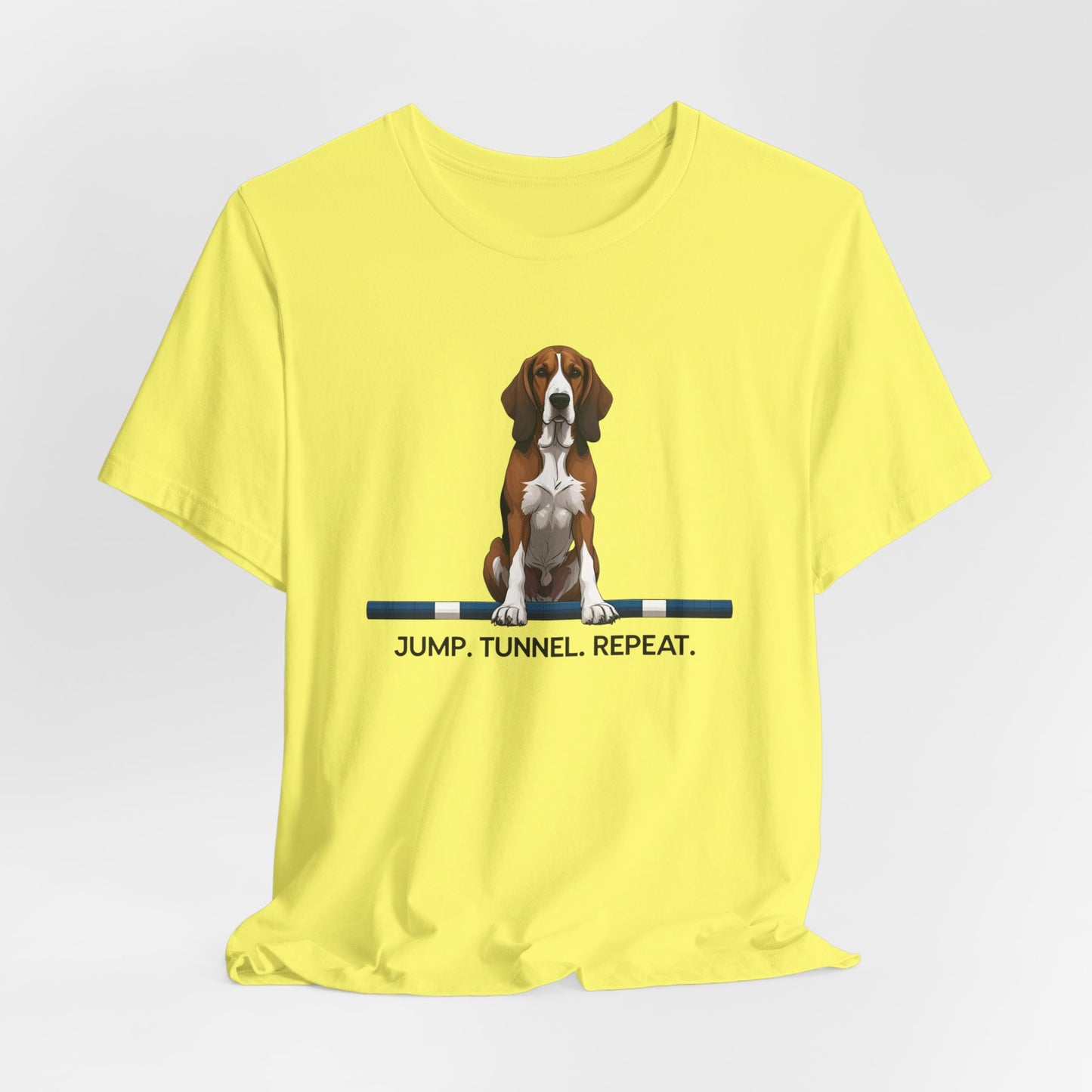 Dog Agility Tee, Fun Pet Lover Shirt, Jump Tunnel Repeat T-Shirt, Dog Enthusiast Apparel, Gift for Dog Owners