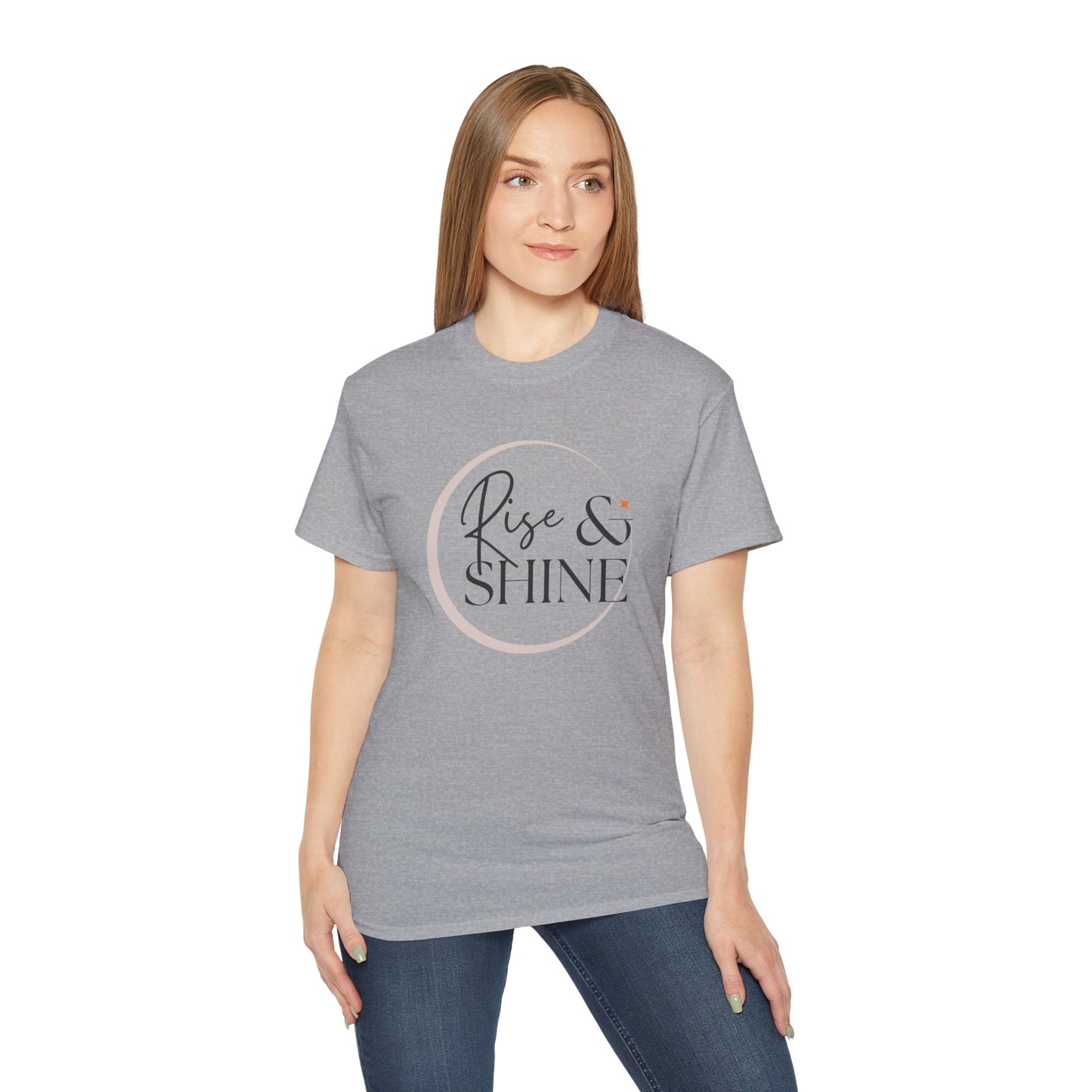 Rise & Shine Unisex Ultra Cotton Tee, Motivational Tee, Inspirational Shirt, Gift for Her, Positive Quote T-Shirt, Summer Fashion
