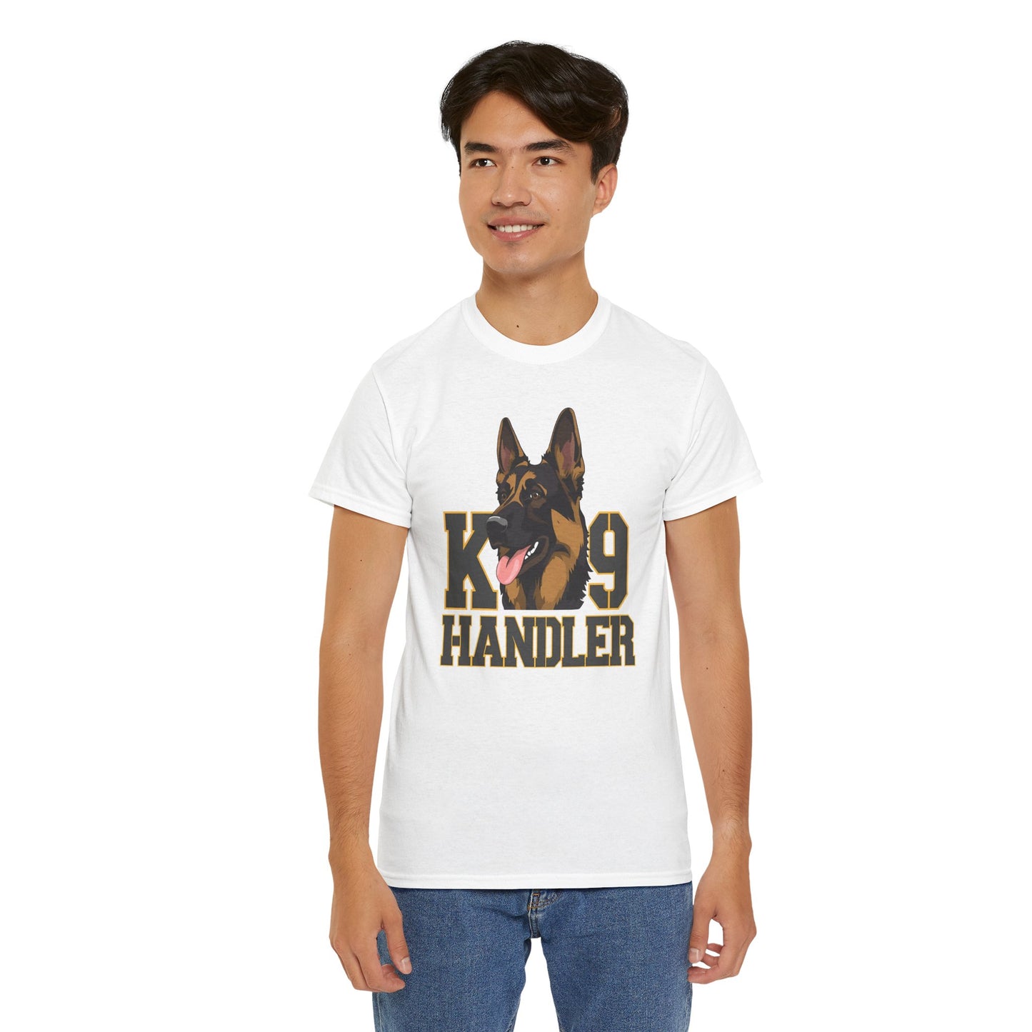 German Shepherd K9 Handler Tee, Perfect for Dog Lovers, Gift for Pet Owners, Unisex Cotton T-Shirt