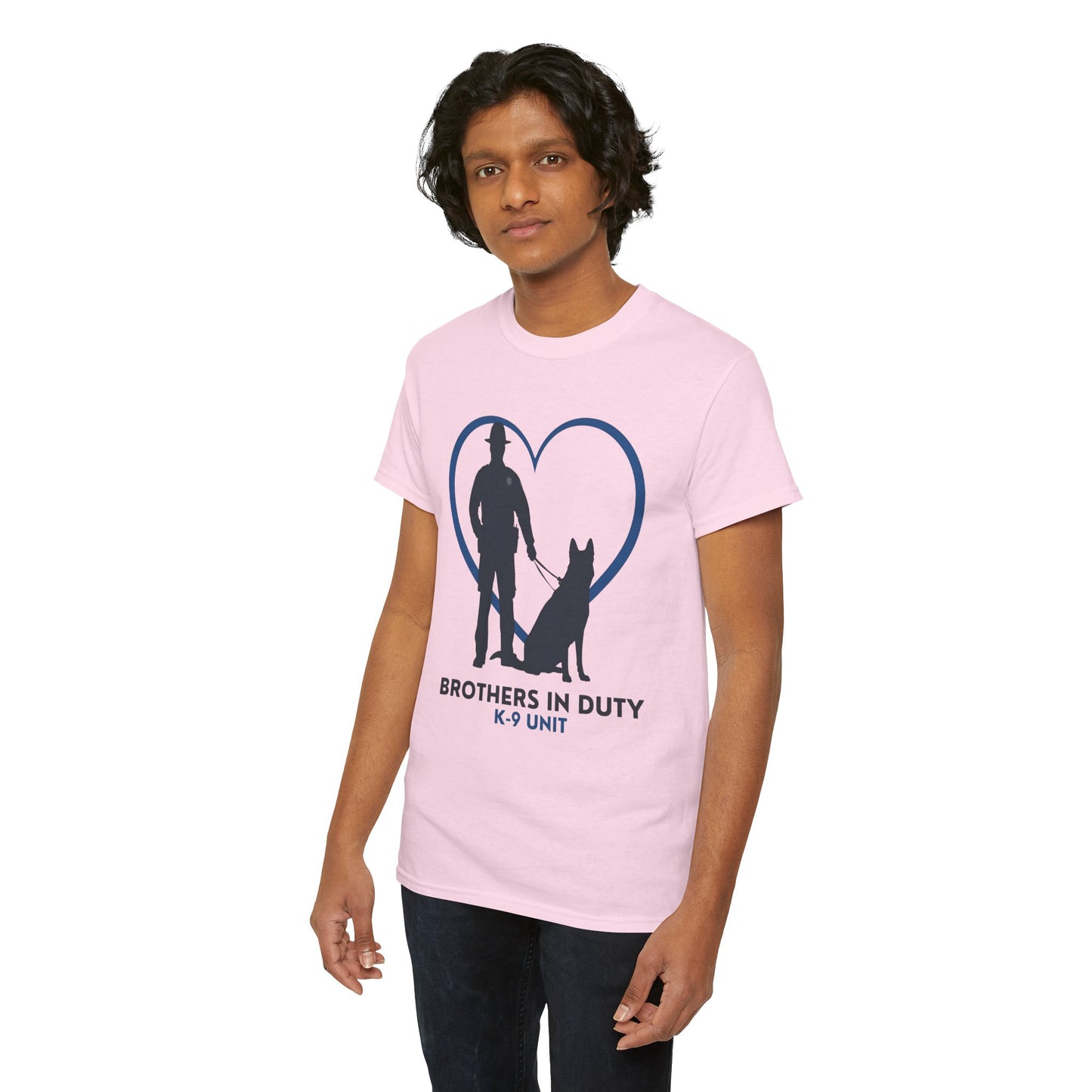 Heartfelt K-9 Unit Tee - Brothers In Duty | Police Officer Gift, Dog Lover Shirt, Law Enforcement Apparel