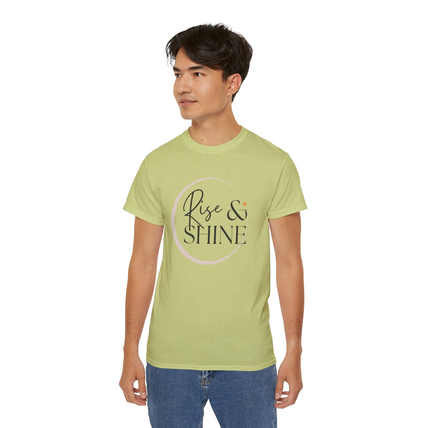 Rise & Shine Unisex Ultra Cotton Tee, Motivational Tee, Inspirational Shirt, Gift for Her, Positive Quote T-Shirt, Summer Fashion