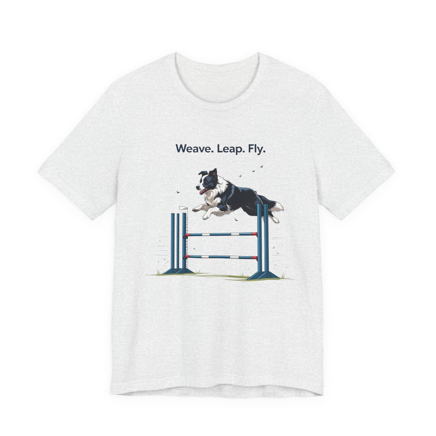 Dog Agility Spirit T-Shirt, Weave Leap Fly Tee, Gifts for Dog Lovers, Pet Enthusiasts, Animal Lovers T-Shirt, Casual Wear, Dog Show Gear