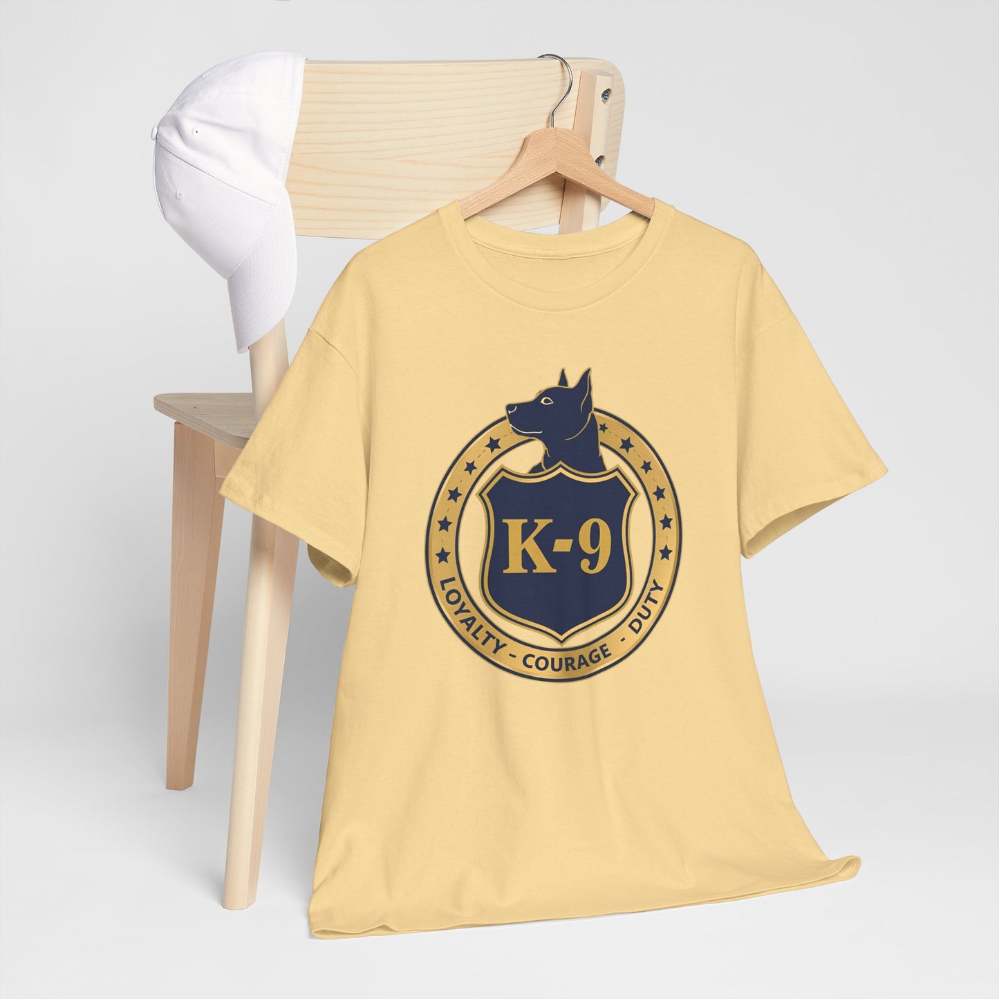 K-9 Police Unisex Heavy Cotton Tee - Loyalty Courage Duty | Dog Lover Gift, Law Enforcement Apparel, Dog Training Shirt