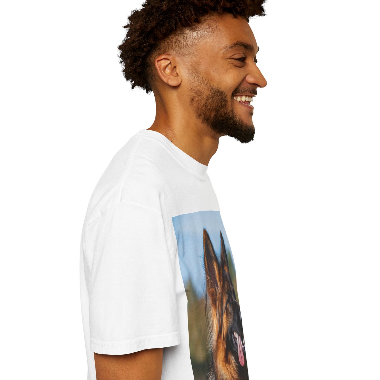 Unisex Dog Lover T-Shirt Featuring a Stunning Showline German Shepherd Puppy Leaving Tongue Out