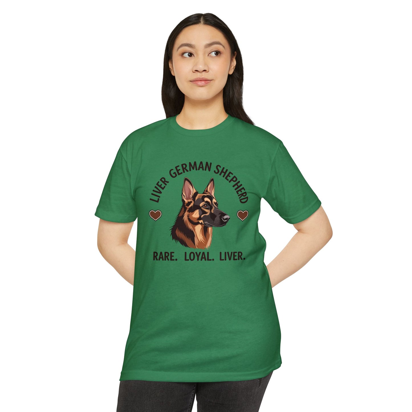 Liver German Shepherd T-Shirt - Rare Loyal Liver, Dog Lover Gift, Unisex Pet Tee, Animal Lover Apparel, Perfect for Birthdays and Dog Shows