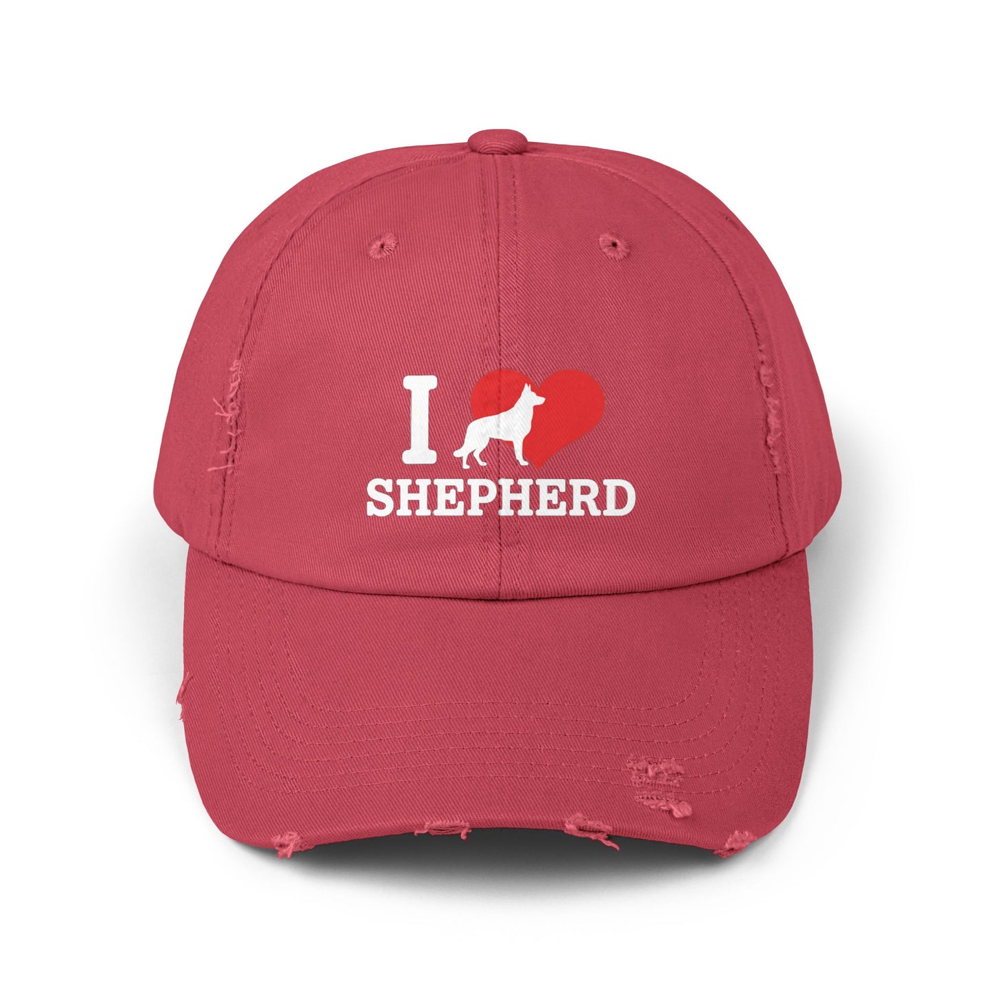 I Love German Shepherd Distressed Cap - Dog Lovers Gift