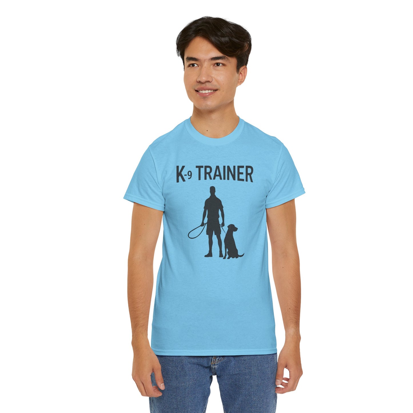 K-9 Trainer  Heavy Cotton T-Shirt, Dog Owner Gift, Police Dog Shirt, Animal Enthusiast Apparel, Casual Style Tee