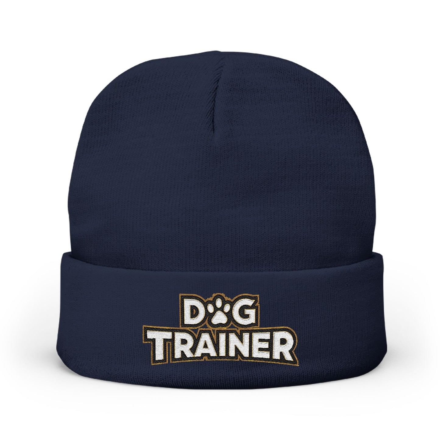 Dog Trainer Embroidered Knit Beanie, Cute Pet Owner Gift, Winter Hat, Dog Lover Accessory