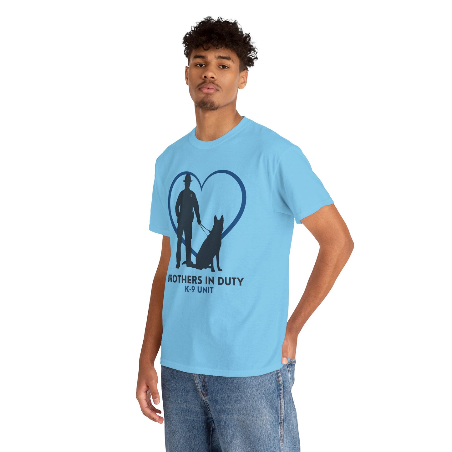 Heartfelt K-9 Unit Tee - Brothers In Duty | Police Officer Gift, Dog Lover Shirt, Law Enforcement Apparel